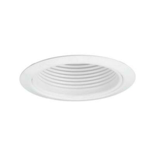 Jesco Lighting Group 5 in. Line Voltage Metal Step Baffle Trim- White Baffle- White Trim TM5509WHWH